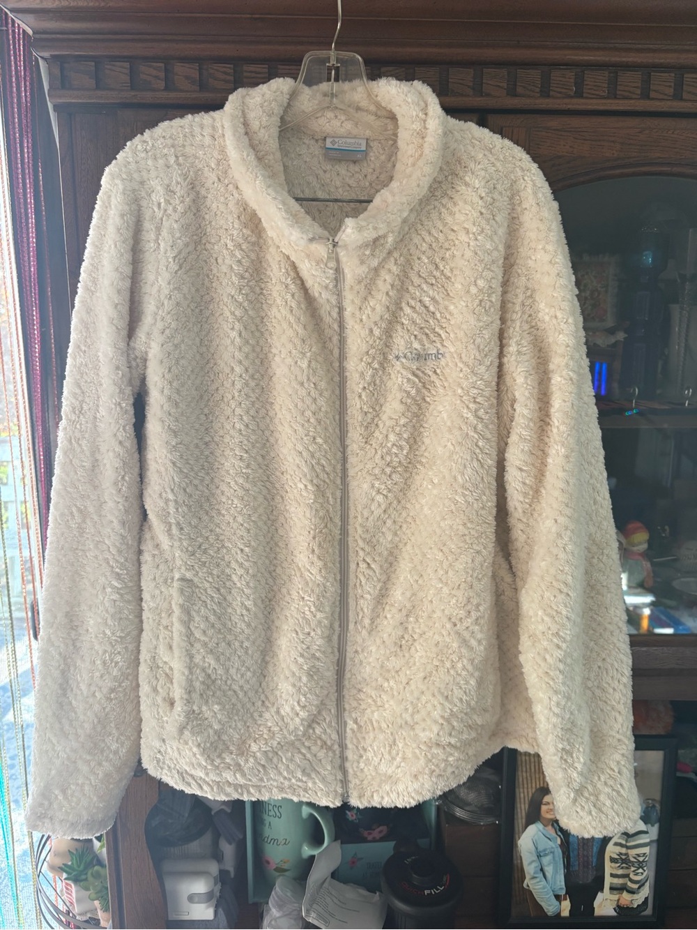 Columbia Cream Plush Full-Zip Teddy Jacket